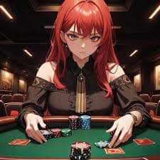 Baccarat စားပွဲတွင် ကဒ်ဖြန့်နေသော ဒီလာနှင့် ကစားသမားများ